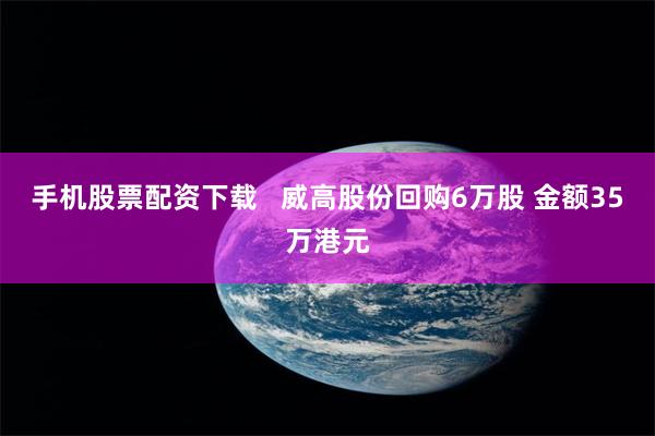 手机股票配资下载   威高股份回购6万股 金额35万港元