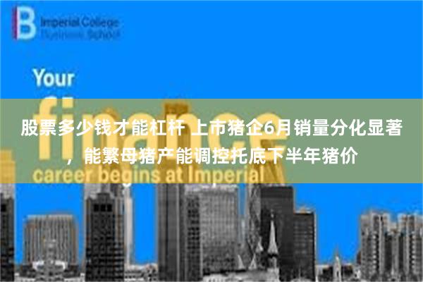 股票多少钱才能杠杆 上市猪企6月销量分化显著，能繁母猪产能调控托底下半年猪价