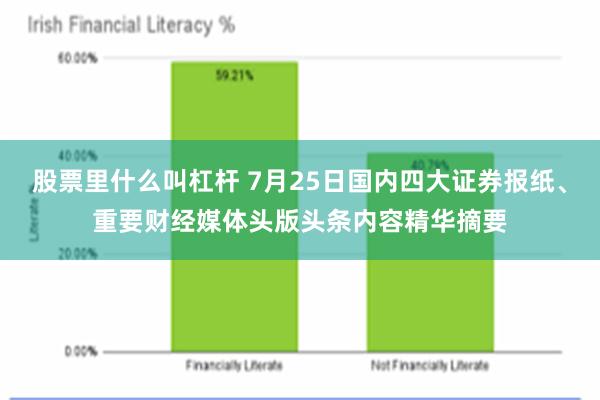 股票里什么叫杠杆 7月25日国内四大证券报纸、重要财经媒体头版头条内容精华摘要