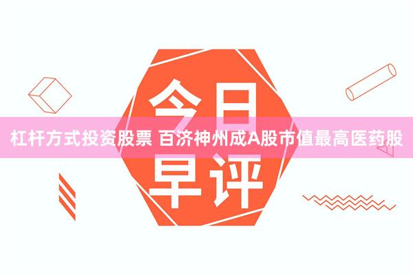 杠杆方式投资股票 百济神州成A股市值最高医药股
