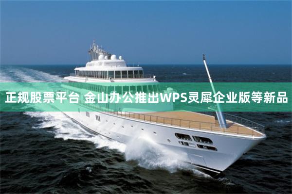 正规股票平台 金山办公推出WPS灵犀企业版等新品