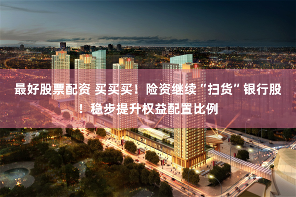 最好股票配资 买买买！险资继续“扫货”银行股！稳步提升权益配置比例